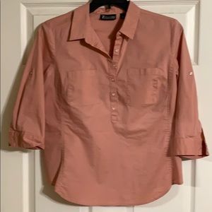 *buy 2 get 1 free* Ny Co 3/4 roll up sleeve blouse